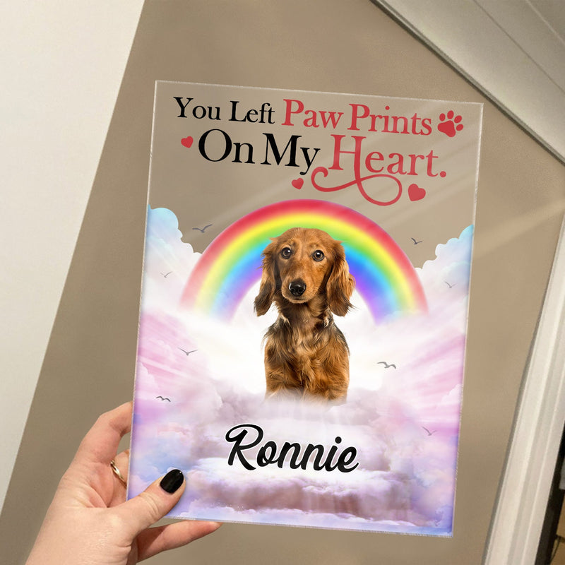 Custom Photo A Piece Of My Heart - Memorial Gift For Cat Lovers, Dog Lovers - Personalized Vertical Rectangle Acrylic Plaque
