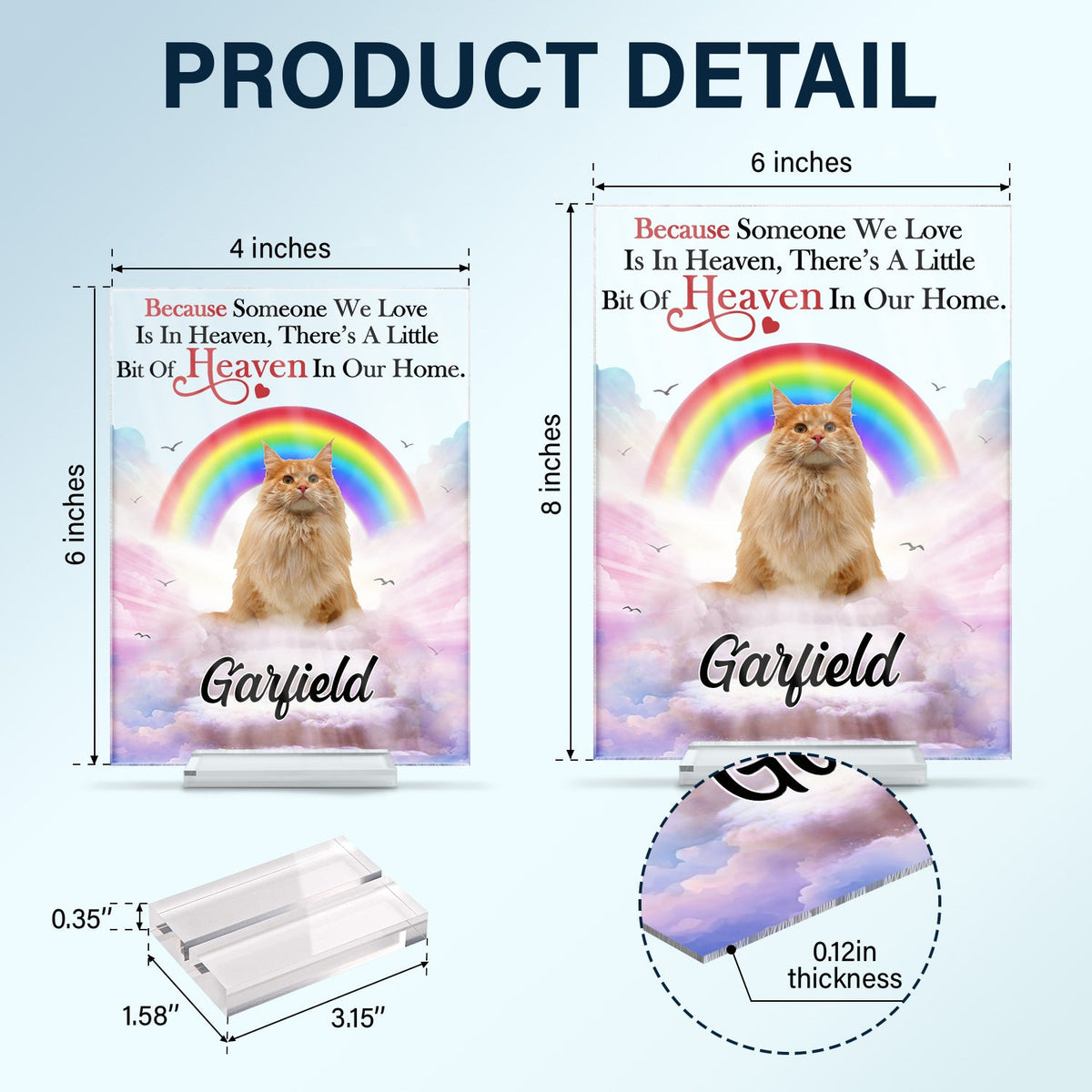 Custom Photo A Piece Of My Heart - Memorial Gift For Cat Lovers, Dog Lovers - Personalized Vertical Rectangle Acrylic Plaque