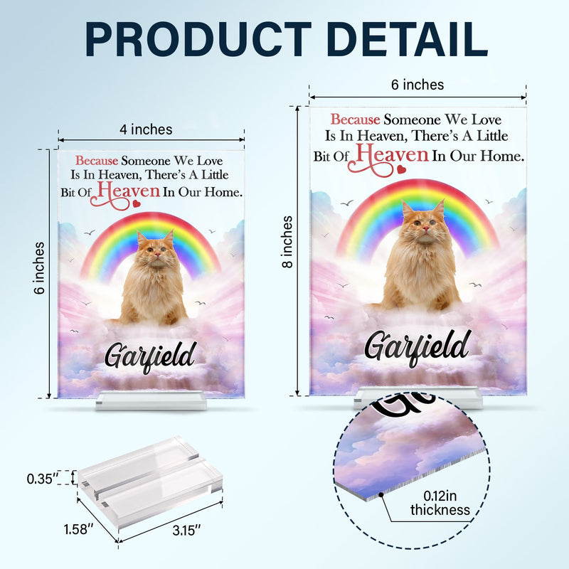 Custom Photo A Piece Of My Heart - Memorial Gift For Cat Lovers, Dog Lovers - Personalized Vertical Rectangle Acrylic Plaque