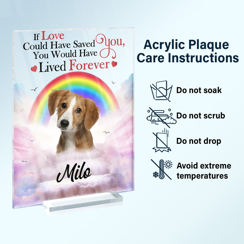 Custom Photo A Piece Of My Heart - Memorial Gift For Cat Lovers, Dog Lovers - Personalized Vertical Rectangle Acrylic Plaque