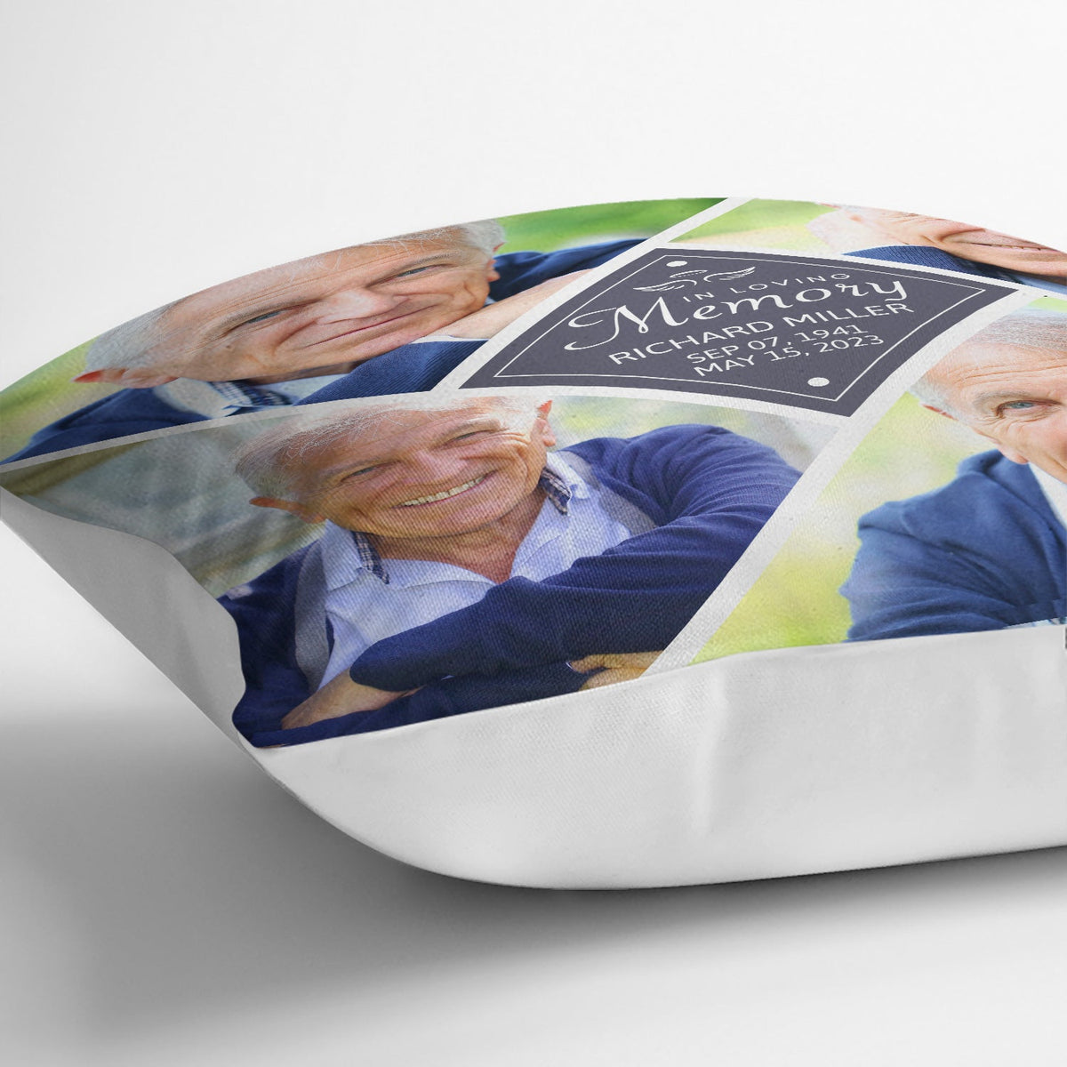 Custom Photo In Loving Memory Diamond - Memorial Gift For Family, Friends - Personalized Pillow