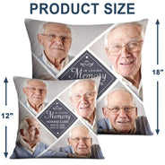 Custom Photo In Loving Memory Diamond - Memorial Gift For Family, Friends - Personalized Pillow