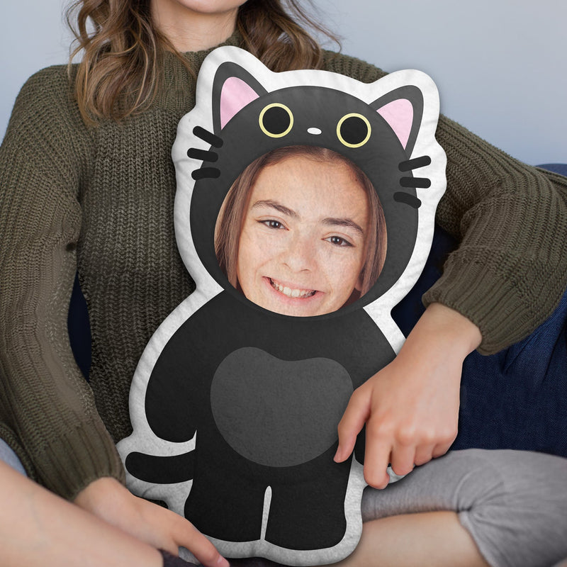 Custom Photo Funny Kid Animal Cosplay - Gift For Children, Grandkids - Personalized Custom Shaped Pillow