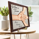 Punching Hand - Birthday, Loving Gift For Mom, Mum, Nana, Dad, Papa - Personalized 2-Layered Wooden Plaque With Stand