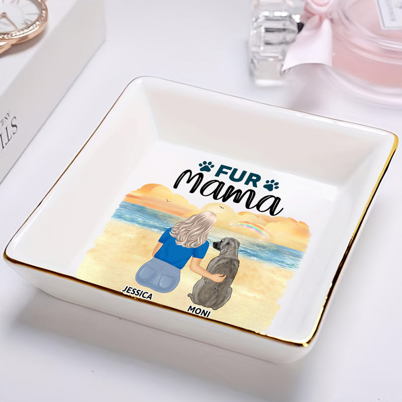 Un lien indéfectible - Cadeau pour les amoureux des chiens et les mamans de chiens - Plat à bagues personnalisé