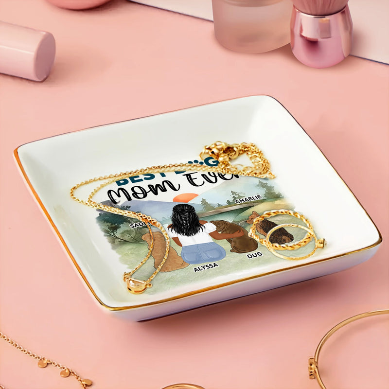 Un lien indéfectible - Cadeau pour les amoureux des chiens et les mamans de chiens - Plat à bagues personnalisé