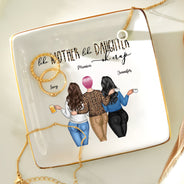 Like Mother Like Daughter Oh - Birthday, Loving Gift For Mom, Mum - Personalized Ring Dish