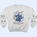 Just A Girl Who Loves Dogs Cats Night Sky - Birthday, Loving Gift For Dog Lover, Cat Mom, Pet Mum - Personalized Unisex Sweatshirt With Design On Sleeve
