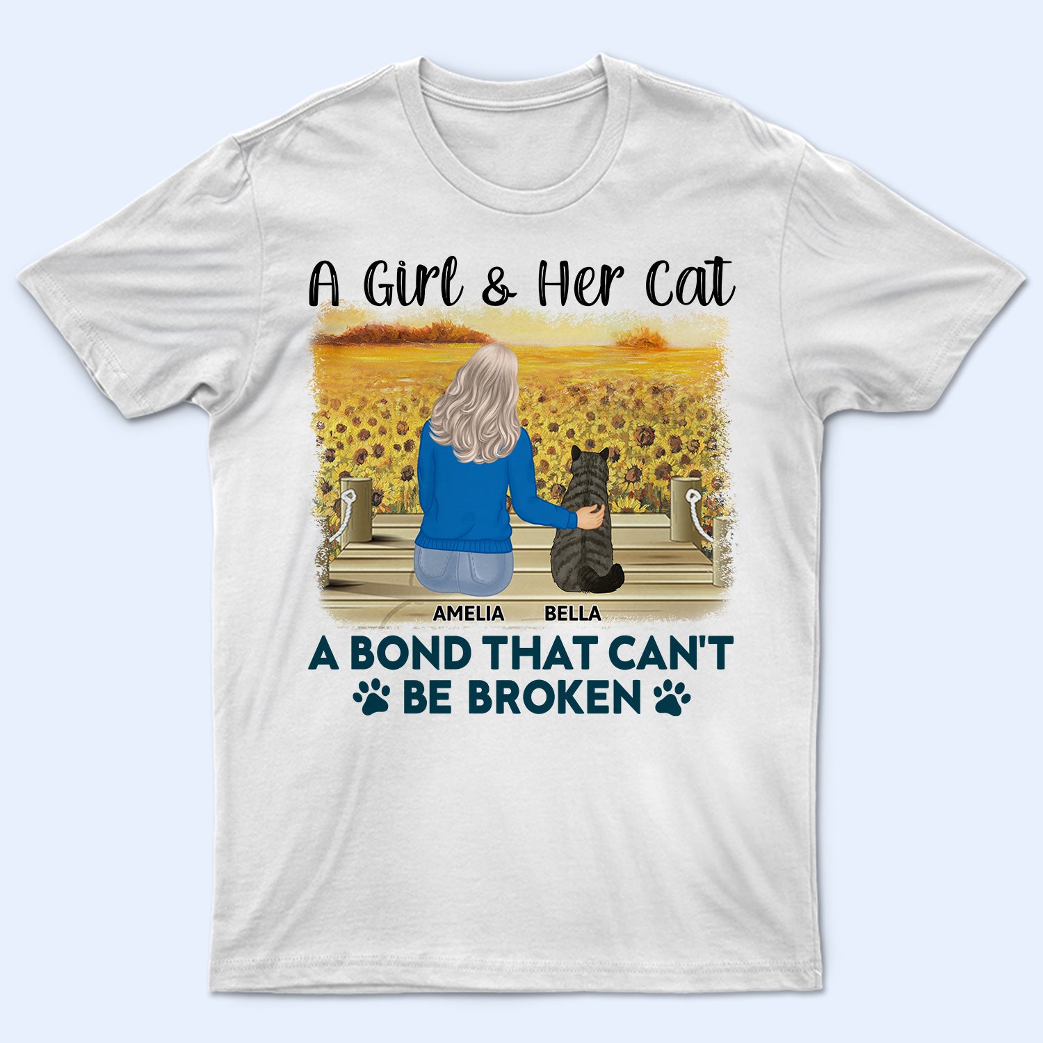 A Bond That Can't Be Broken - Gift For Cat Lovers, Cat Mom, Cat Dad - Personalized T Shirt