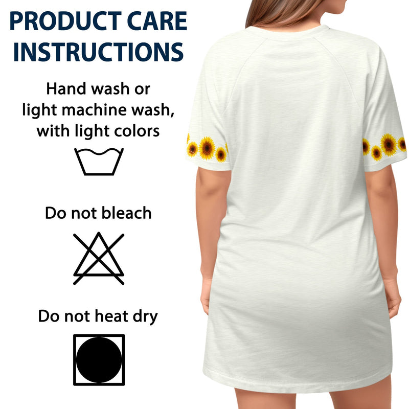 Custom Photo Blessed Mommy Grandma - Gift For Mother, Nana, Auntie - Personalized Women's Sleep Tee