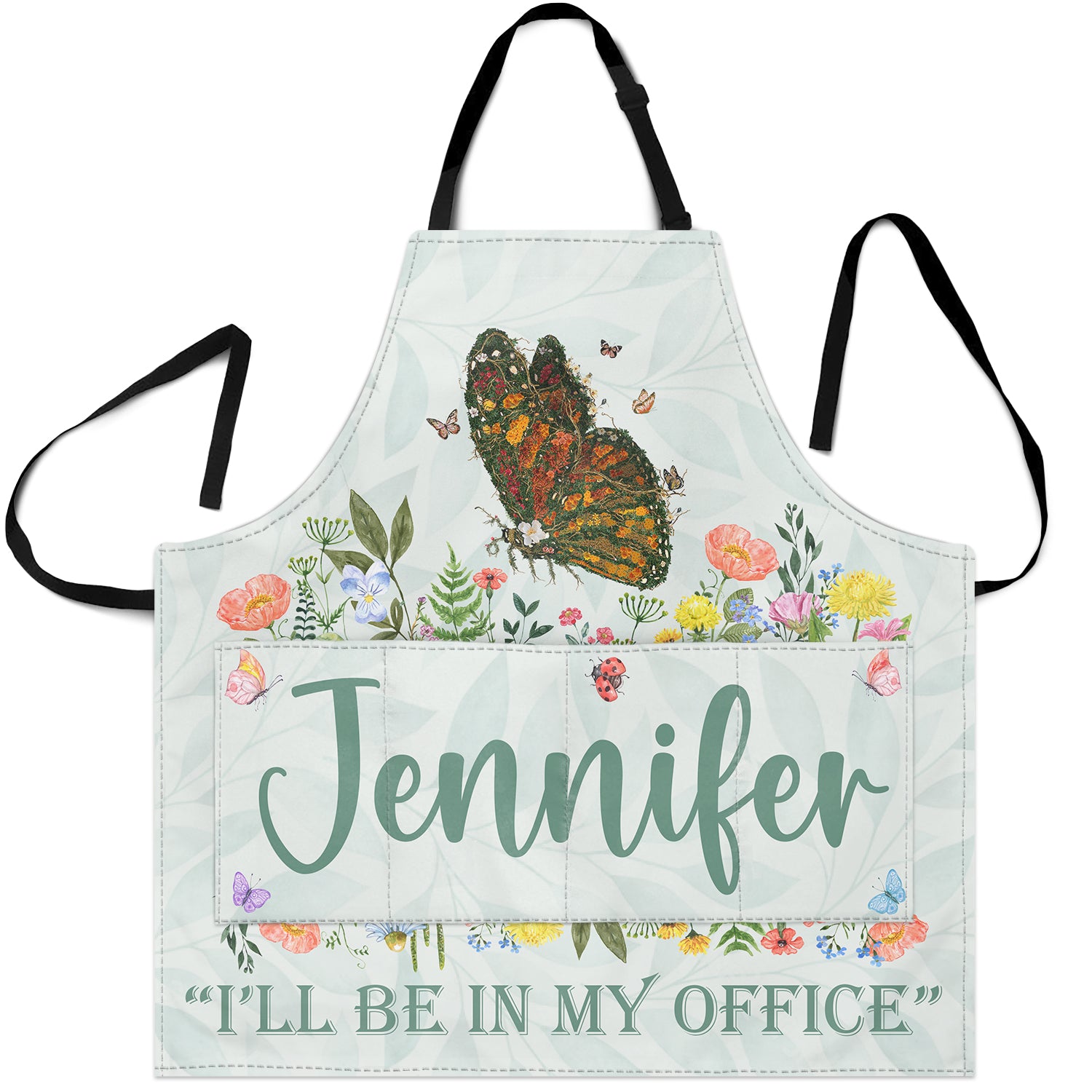 Just A Crazy Plant Mom In Her Office - Birthday, Loving Gift For Mother, Gardening Lover - Personalized Apron