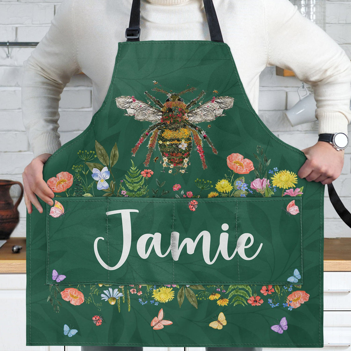 Just A Crazy Plant Mom In Her Office - Birthday, Loving Gift For Mother, Gardening Lover - Personalized Apron