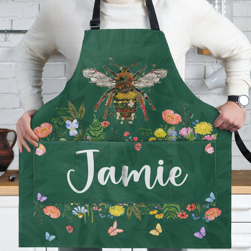 Just A Crazy Plant Mom In Her Office - Birthday, Loving Gift For Mother, Gardening Lover - Personalized Apron
