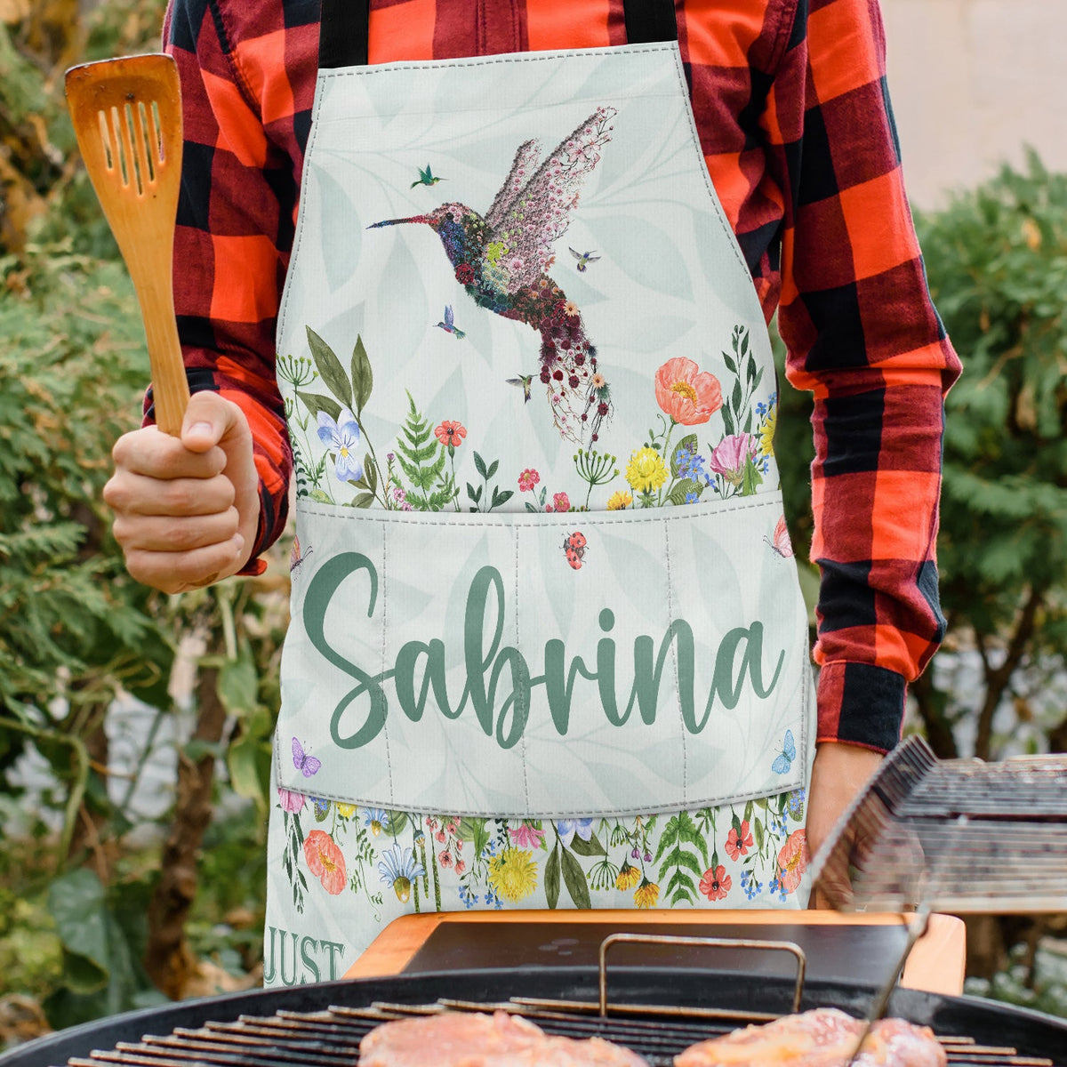 Just A Crazy Plant Mom In Her Office - Birthday, Loving Gift For Mother, Gardening Lover - Personalized Apron