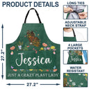 Just A Crazy Plant Mom In Her Office - Birthday, Loving Gift For Mother, Gardening Lover - Personalized Apron