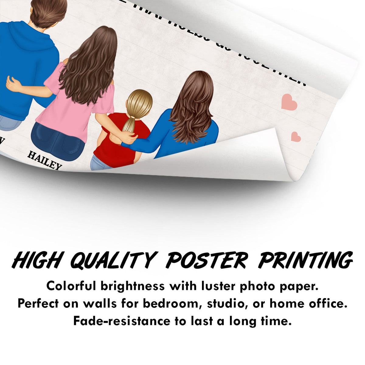 La pièce qui nous unit - Cadeau pour maman, mère, grand-mère - Affiche personnalisée