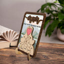 Elephant Mom You Are The Piece That Hold Us Together - Gift For Mothers - Personalized 2-Layered Wooden Plaque With Stand