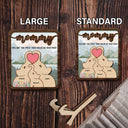 Elephant Mom You Are The Piece That Hold Us Together - Gift For Mothers - Personalized 2-Layered Wooden Plaque With Stand