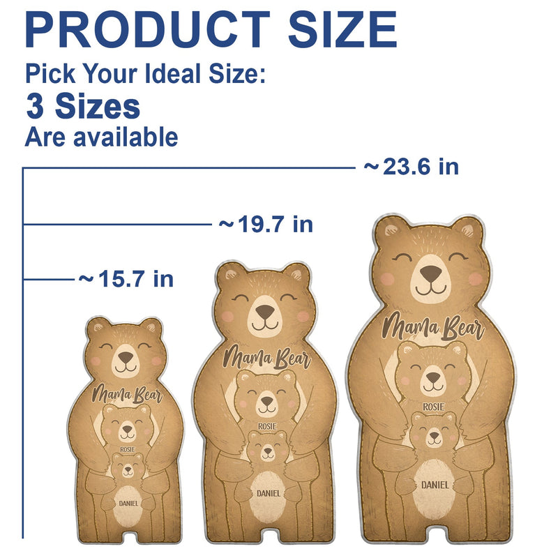 Mama Bear - Gift For Mothers - Personalized Custom Shaped Pillow