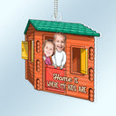 Custom Photo Home Is Where My Kids Are - Gift For Mom, Dad, Grandma, Grandpa - Personalized Acrylic Car Hanger