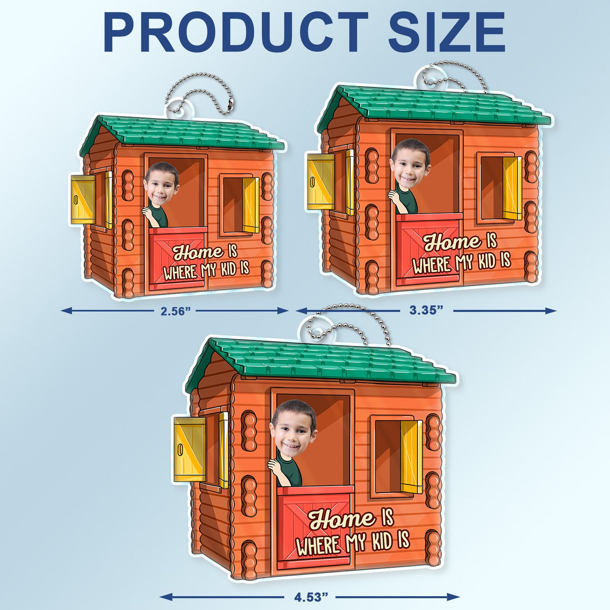 Custom Photo Home Is Where My Kids Are - Gift For Mom, Dad, Grandma, Grandpa - Personalized Acrylic Car Hanger