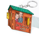 Custom Photo Get Home Safe Daddy - Gift For Dad, Grandpa, Mom, Grandma - Personalized Acrylic Keychain