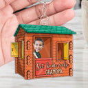 Custom Photo Get Home Safe Daddy - Gift For Dad, Grandpa, Mom, Grandma - Personalized Acrylic Keychain