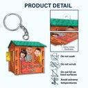 Custom Photo Get Home Safe Daddy - Gift For Dad, Grandpa, Mom, Grandma - Personalized Acrylic Keychain