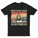 Meilleure maman de chien au monde - Cadeau pour les amoureux des chiens, maman de chien, papa de chien - T-shirt personnalisé