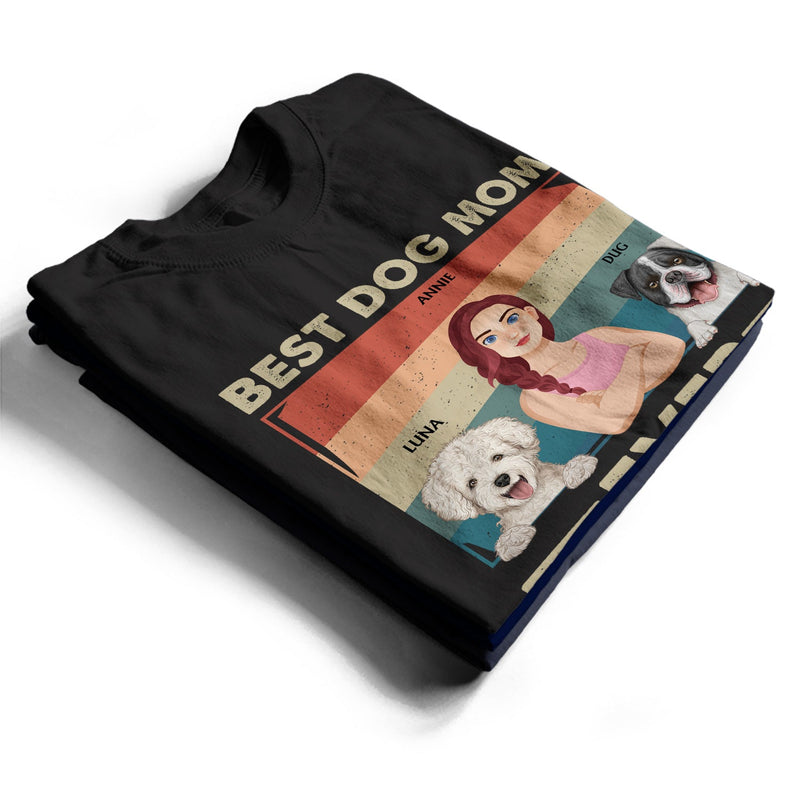 Meilleure maman de chien au monde - Cadeau pour les amoureux des chiens, maman de chien, papa de chien - T-shirt personnalisé