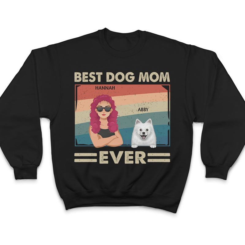 Meilleure maman de chien au monde - Cadeau pour les amoureux des chiens, maman de chien, papa de chien - T-shirt personnalisé