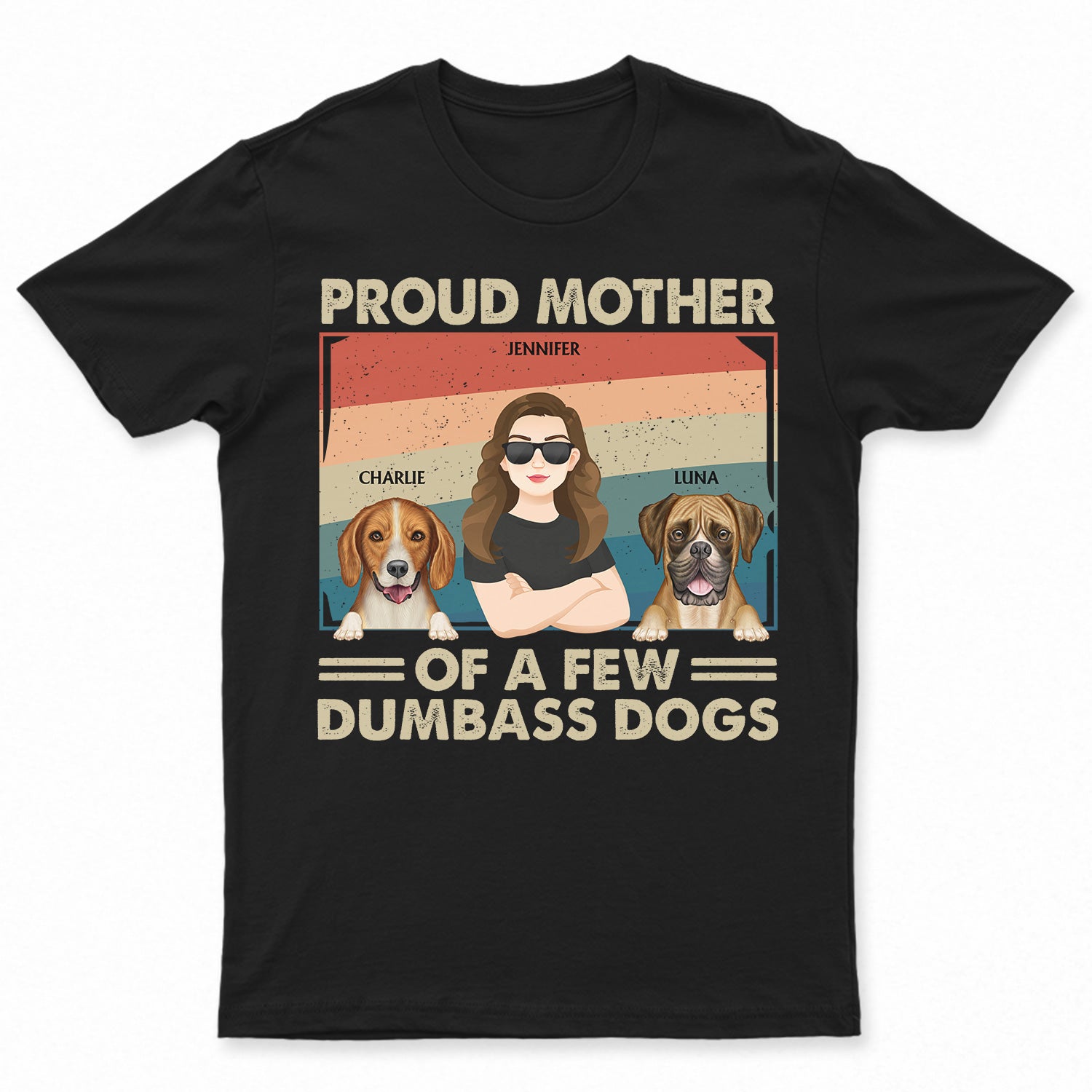 Proud Mother Father Of A Few - Gift For Dog Lovers, Dog Mom, Dog Dad - Personalized T Shirt