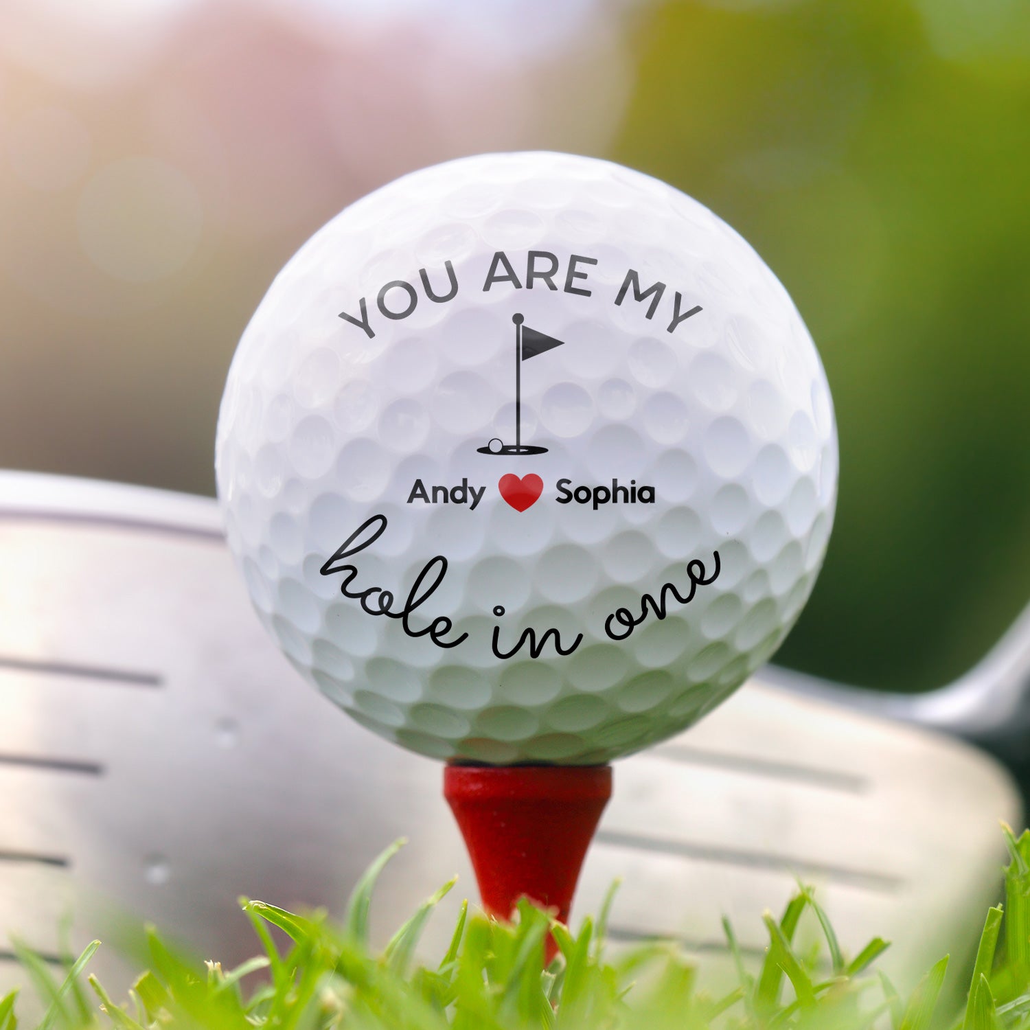 You Are My Hole In One - Gift For Golf Lover, Golfer, Husband, Boyfriend, Dad, Couples - Personalized Golf Ball