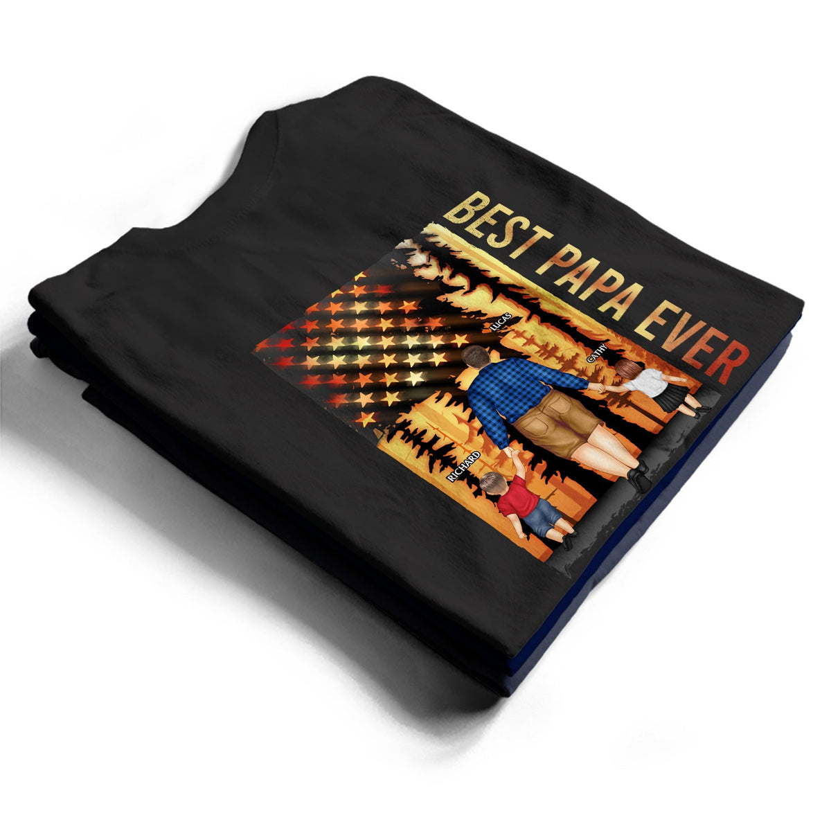 Best Dad Papa Ever - Birthday Gift For Father, Grandpa - Personalized T Shirt