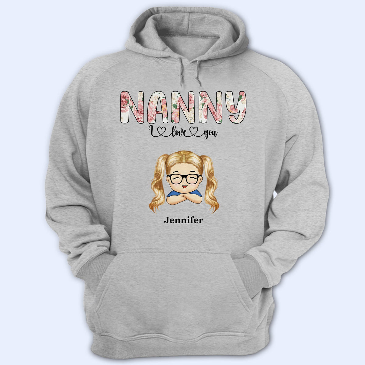 Nana, Mom, Auntie We Love You Floral - Birthday, Loving Gift For Mother, Grandma, Grandmother - Personalized T Shirt