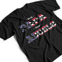 First Dad Now Papa Stars And Stripes - Gift For Father, Grandpa, Grandfather - Personalized T Shirt