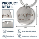 Dog Cat Sketch - Gift For Dog Lovers, Cat Lovers, Dog Mom, Dog Dad - Personalized Keyring