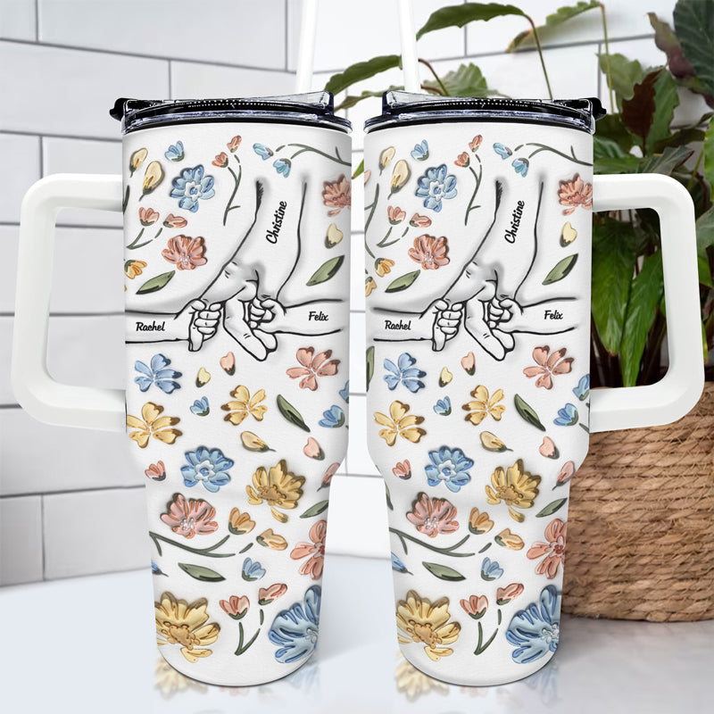 Dogs Fill Your Heart Without Trying - Dog Personalized Custom 3D Inflated Effect Printed 40 Oz Stainless Steel Tumbler With Handle - Gift For Pet Owners, Pet Lovers