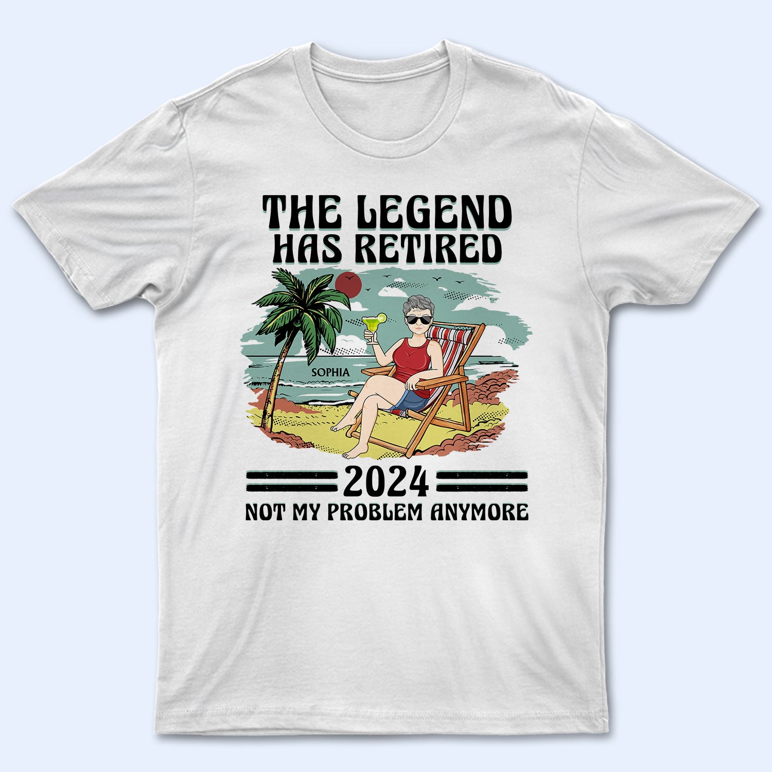The Legend Has Retired Vintage - Retirement Gift For Beach Lovers, Dad, Mom, Grandpa, Grandma - Personalized T Shirt