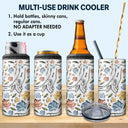 Hand In Hand, I Will Always Protect You - Gift For Mom, Grandma - 3D Inflated Effect Printed Tumbler, Personalized 4 In 1 Can Cooler Tumbler