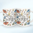 Main dans la main, je te protégerai toujours Papillons - Cadeau pour maman, grand-mère - Mug imprimé effet gonflé 3D, mug blanc personnalisé bord à bord