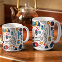 Hand In Hand, I Will Always Protect You - Gift For Dad, Grandpa - 3D Inflated Effect Printed Mug, Personalized White Edge-to-Edge Mug