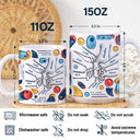 Hand In Hand, I Will Always Protect You - Gift For Dad, Grandpa - 3D Inflated Effect Printed Mug, Personalized White Edge-to-Edge Mug