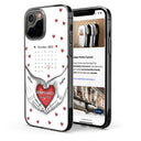 Calendrier You &amp; Me We Got This - Cadeau pour couples - Coque de téléphone transparente personnalisée imprimée effet gonflé 3D
