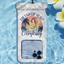 Salt Water Heals Everything Beach Cartoon - Summer Gift For Her, Him, Besties, Family - Personalized Waterproof Phone Pouch
