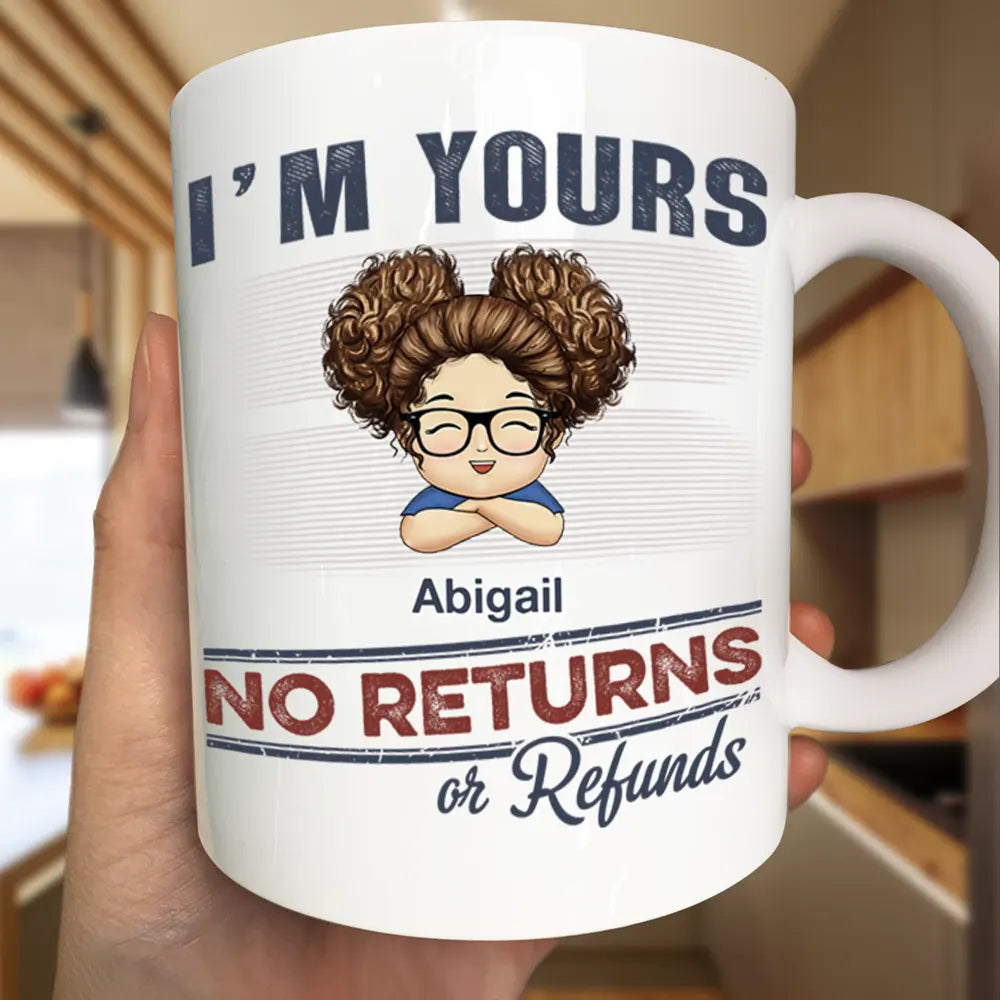 No Returns Or Refunds Chibi Grandkids Dog Cat - Personalized Mug