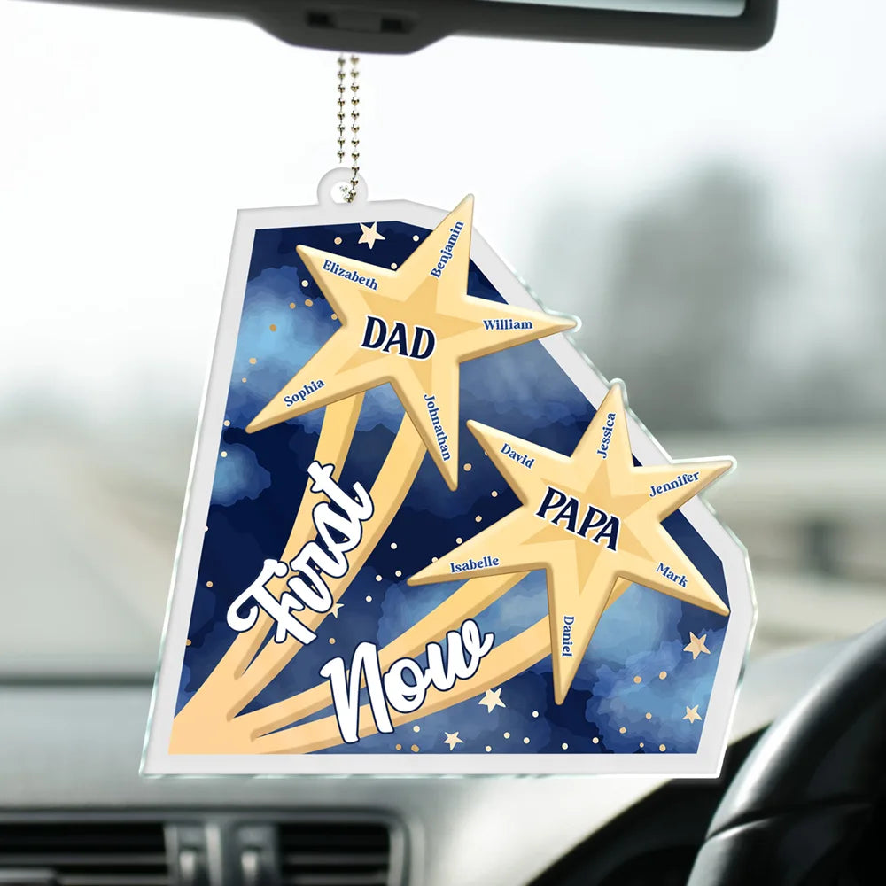First Being Dad Is An Honor, Now Being Papa Is Priceless - Personalized Acrylic Car Hanger
