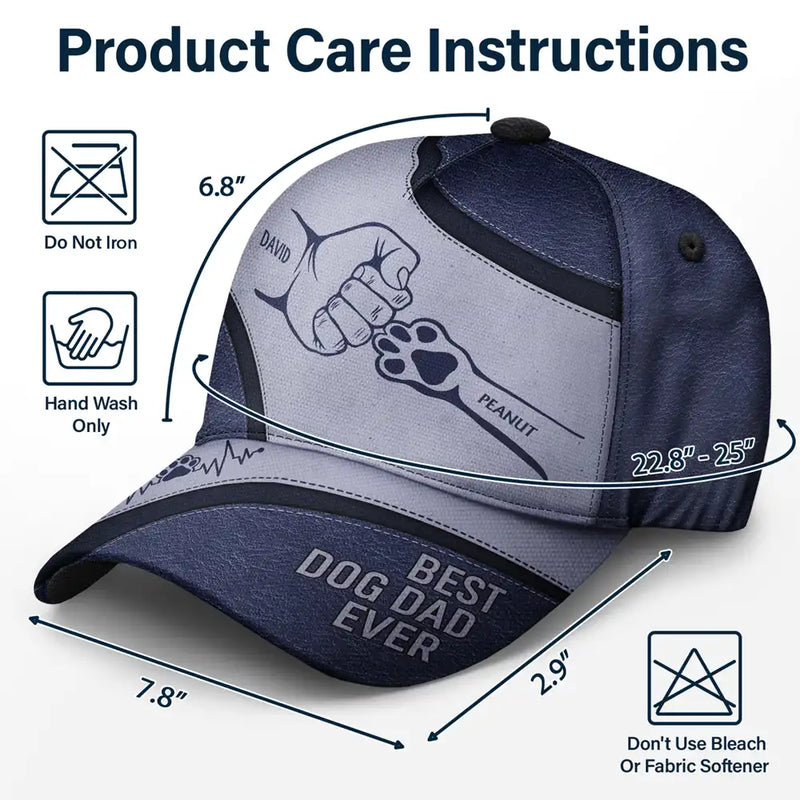 Dog Cat Hand Punch Best Friends For Life - Personalized Classic Cap