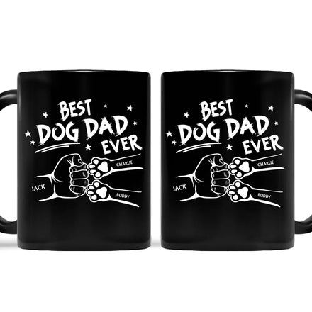 Best Dog Dad Ever Hand Punch - Personalized Mug