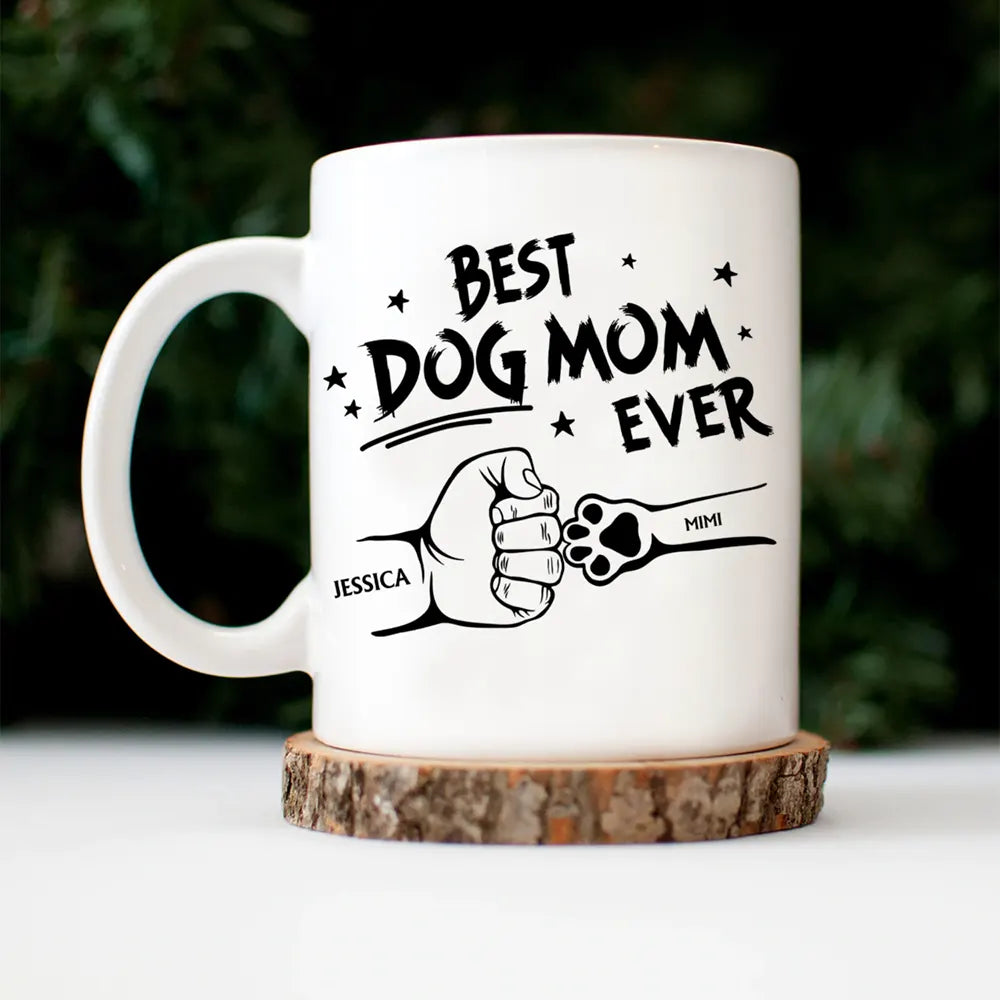 Best Dog Dad Ever Hand Punch - Personalized Mug